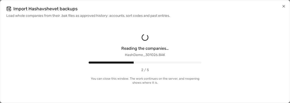 Reading the companies, with a progress bar